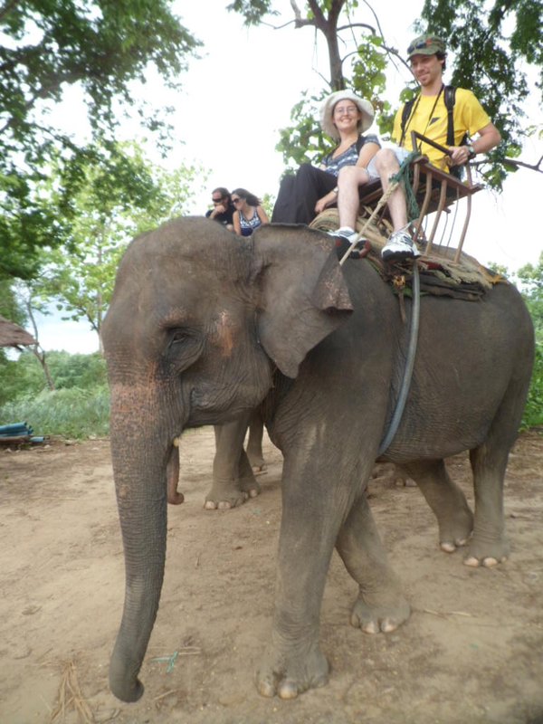 Me and Stranger ride an Elephant