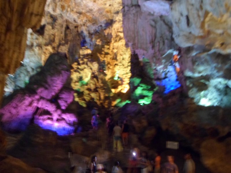 Colored Lights in a Cave