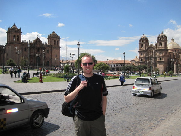 GG in Cusco main square