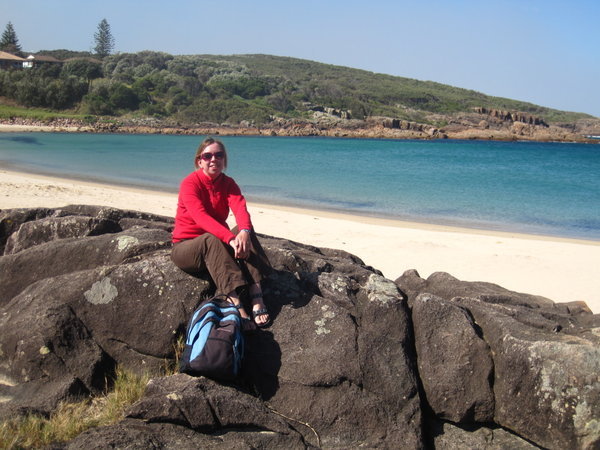 JP on nice beach at Port Stephens