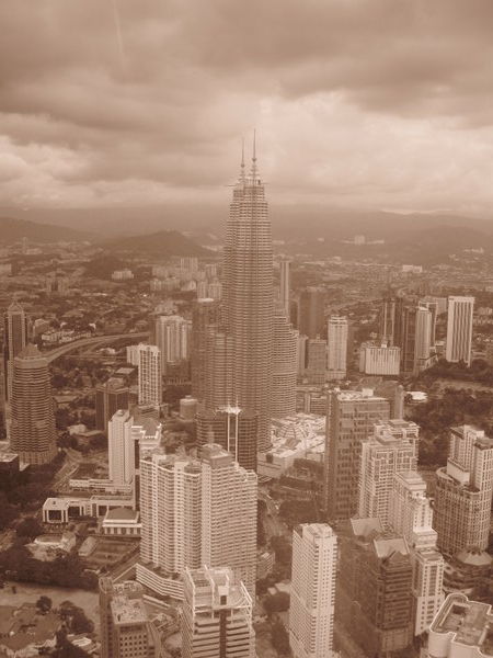 View from top of KL tower. No sandstorm, just being arty again!