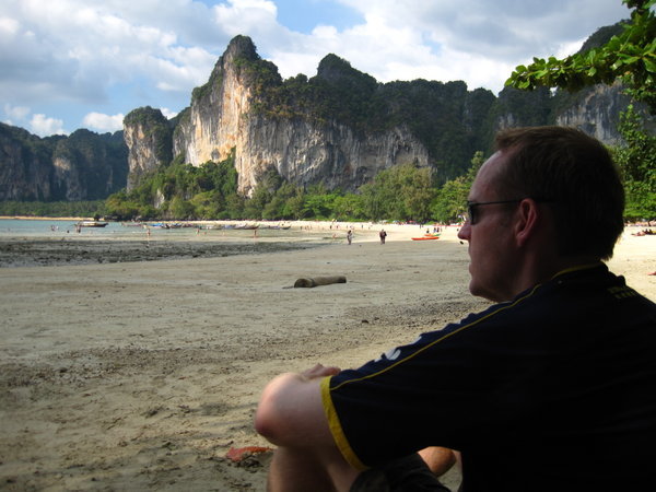 GG contemplating his resignation on West Railay beach!