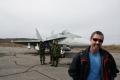Michael standing in front of CF18 figher jet