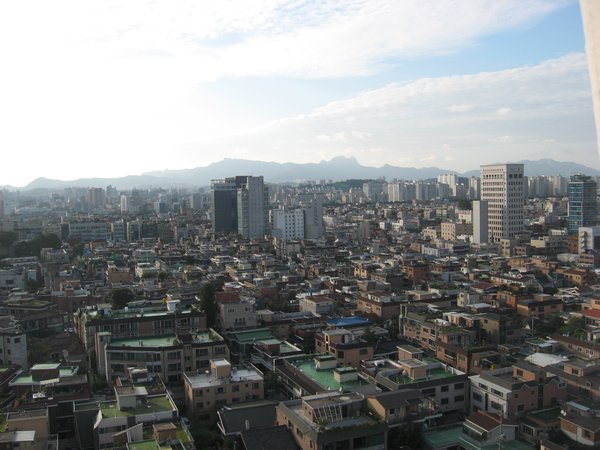 Part of Seoul from ferris wheel