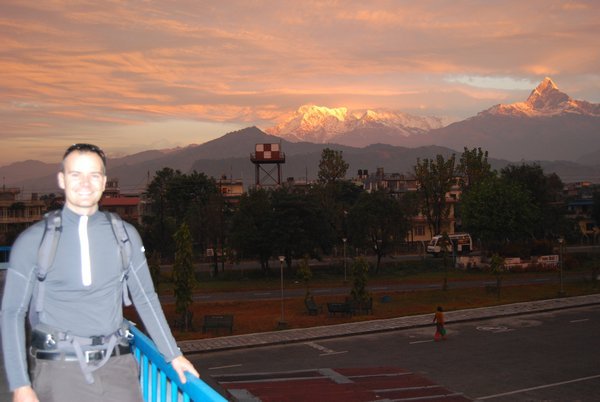 Sunrise at Pokhara airport