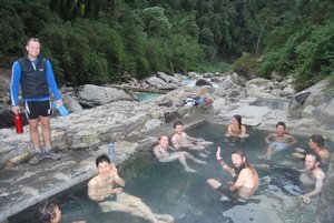 Chilling at the hot springs