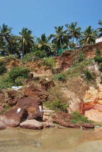Steps to the cliff in Varkala