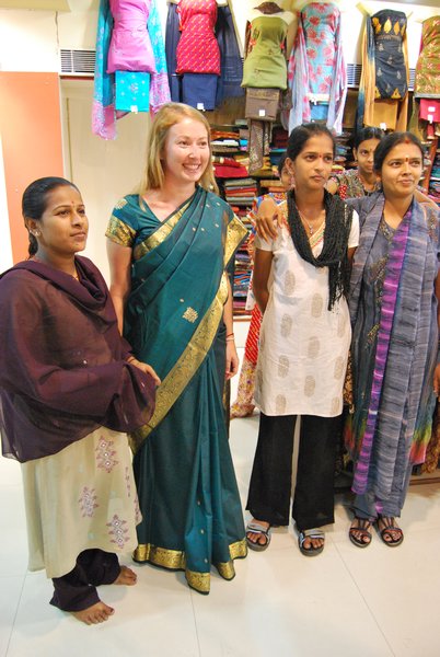 Catie gets her Silk Sari