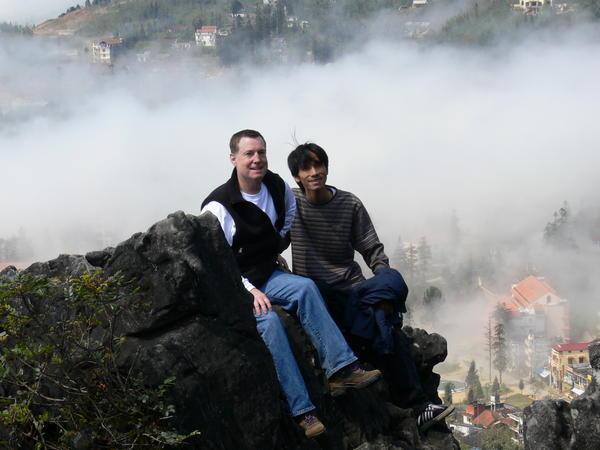 Tom and Khang (our guide) at Heaven Gate 1 in Dragon Jaw/Sapa
