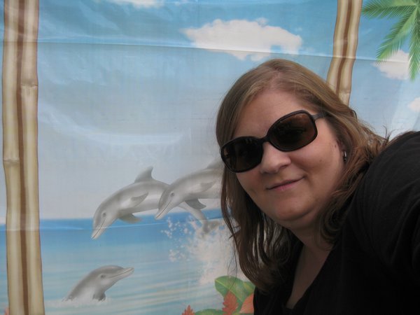 Hanging with dolphins haha