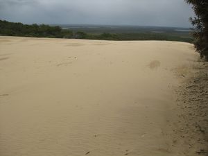 heaps of sand