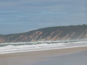cliffs of coloured sands