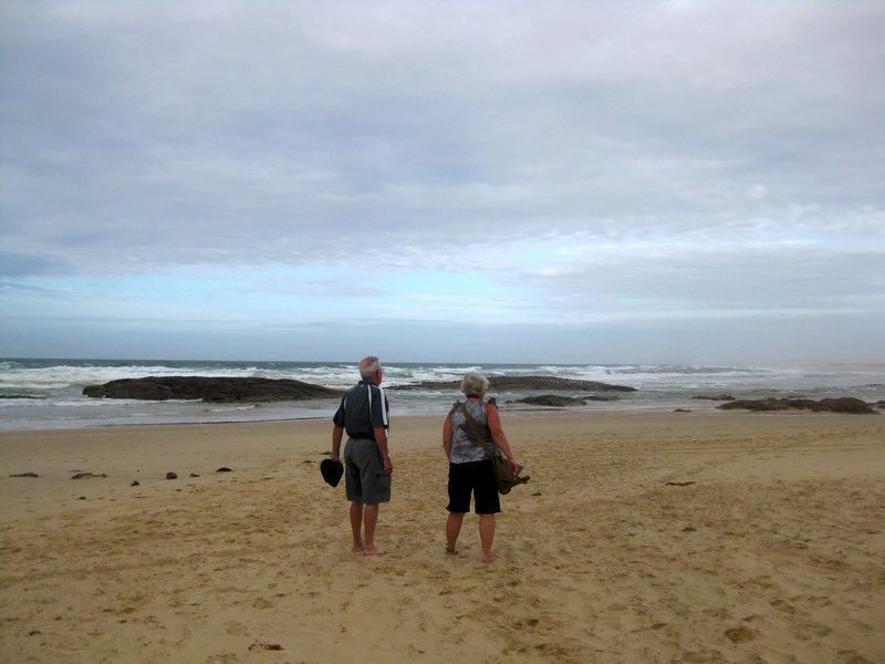 walking out towards the sand dunes