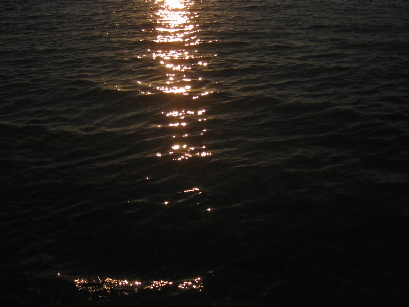 sun on the water