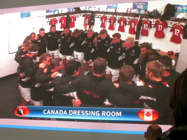 Canada's dressing room
