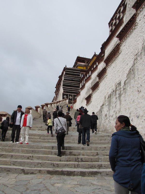 Walking up the Stairs at the Potala Palace
