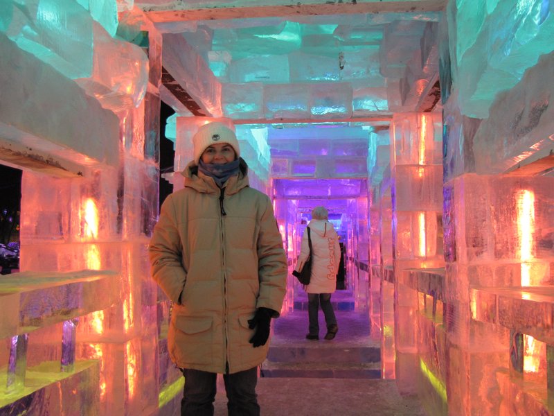Inside Ice Walkway