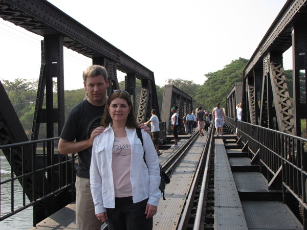 Us on the Bridge over the River Kwae