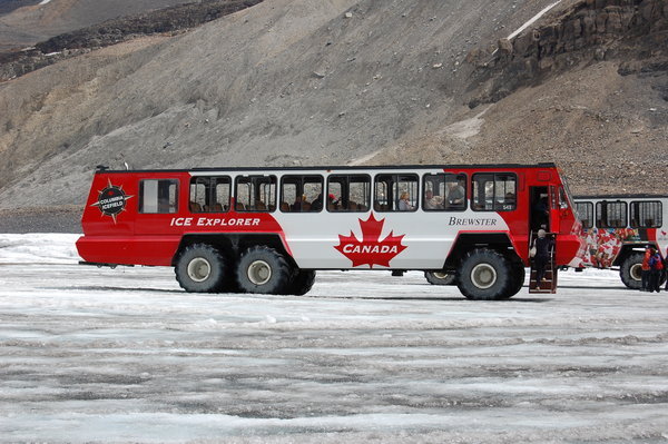 Ice Explorer Bus on the Glacier