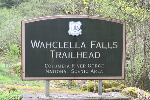 Wahclella Falls Sign