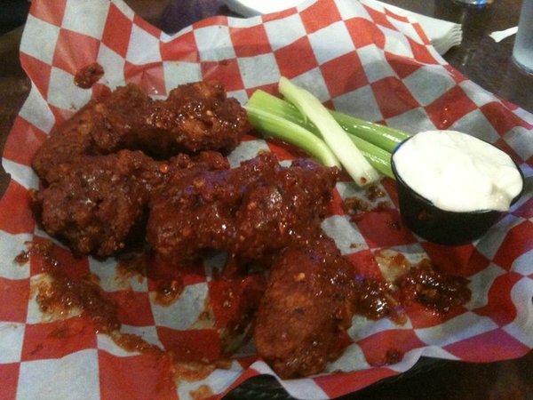 Extremely spicy buffalo wings