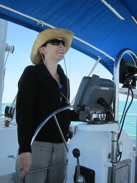 Marit at the helm