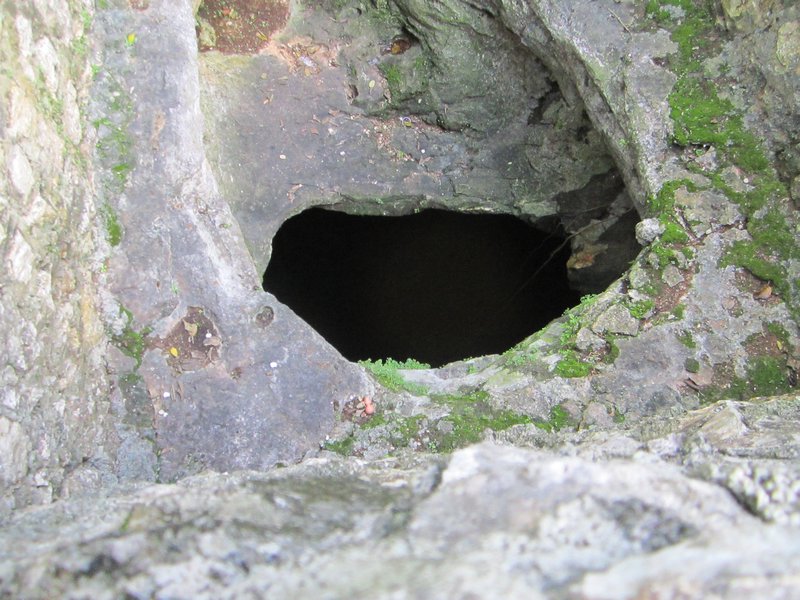 Main ceiling hole from the surface