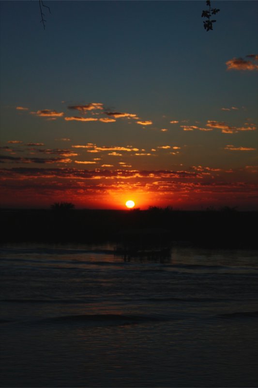 The greatest sunset I've ever seen.  Botswana