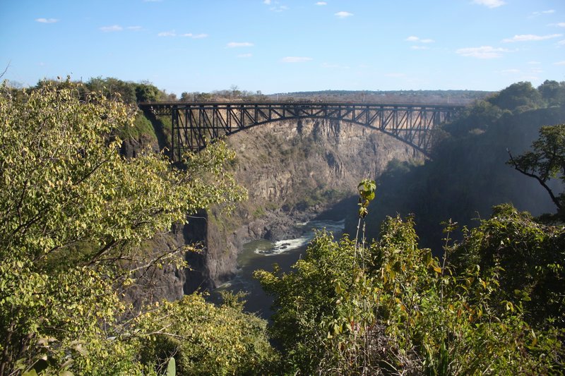 The bungee bridge between Zambia and Zimbabwe