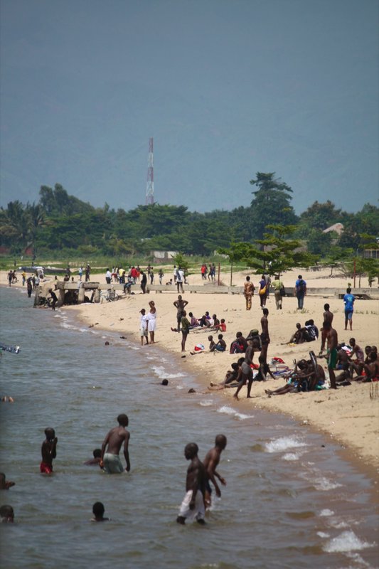 The beach at Bujumbura, Burundi