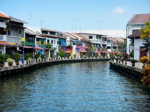 Artsy and colourful riverside in Malaka 