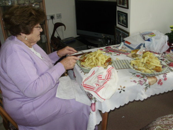 fish and chips with gran