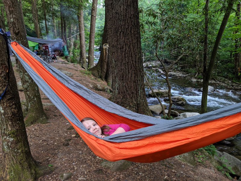 Our Camping Hammock Overlooks Little River