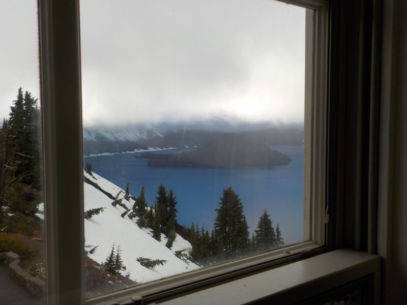 Crater Lake, after the fog temporarily rolled out