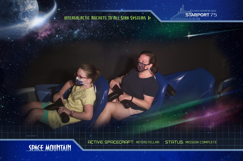Space Mountain at 7:55am!