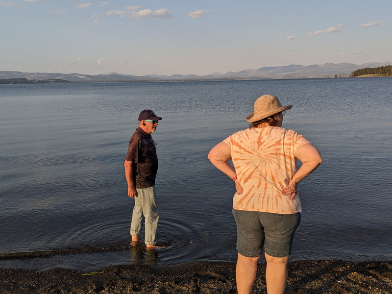 Scott and Colleen at Yellowstone Lake