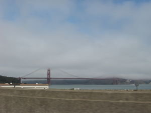 Leaving San Francisco via the Golden Gate Bridge