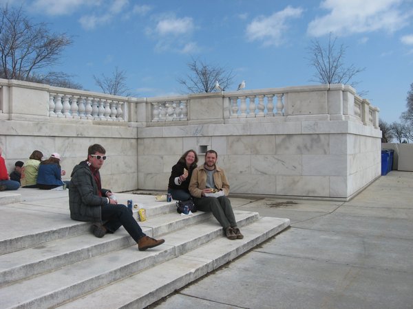 Andy, Andrew, and Me on the Steps of the Field Museum in Chicago