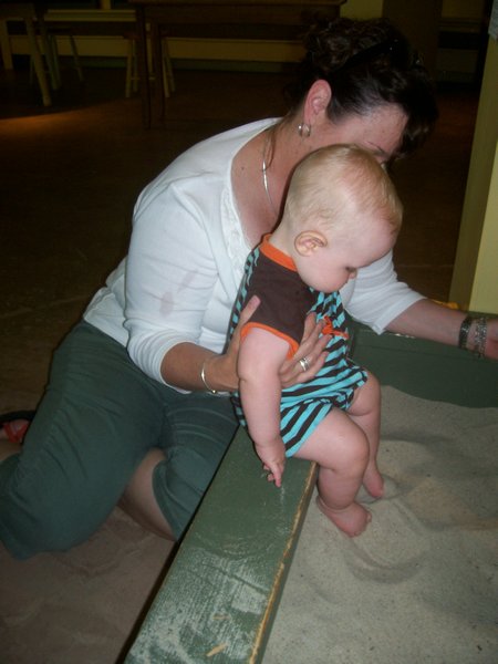 Grandma Colleen Shows Oliver the Sand