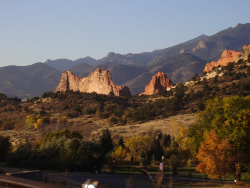 Driving in to Garden of the Gods