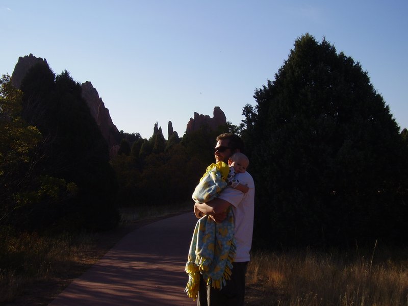 Andrew and Oliver Hike Garden of the Gods