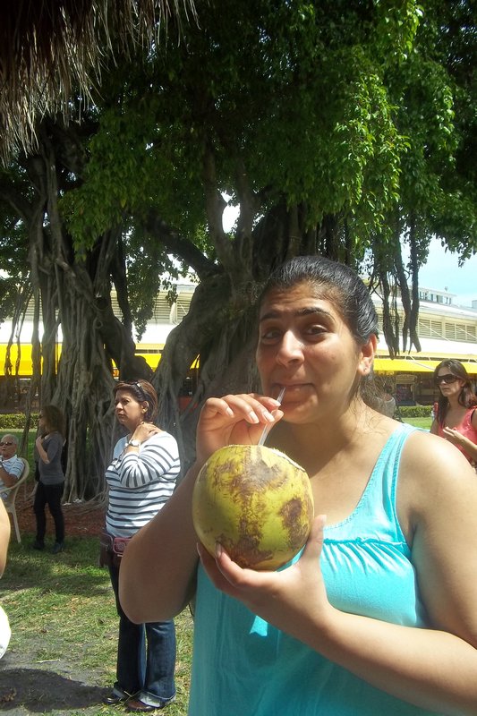 Aminta and her Coconut Water