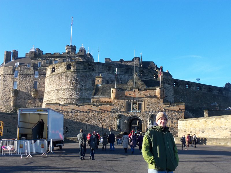 Andrew at Edinburgh Castle on St Andrew's Day