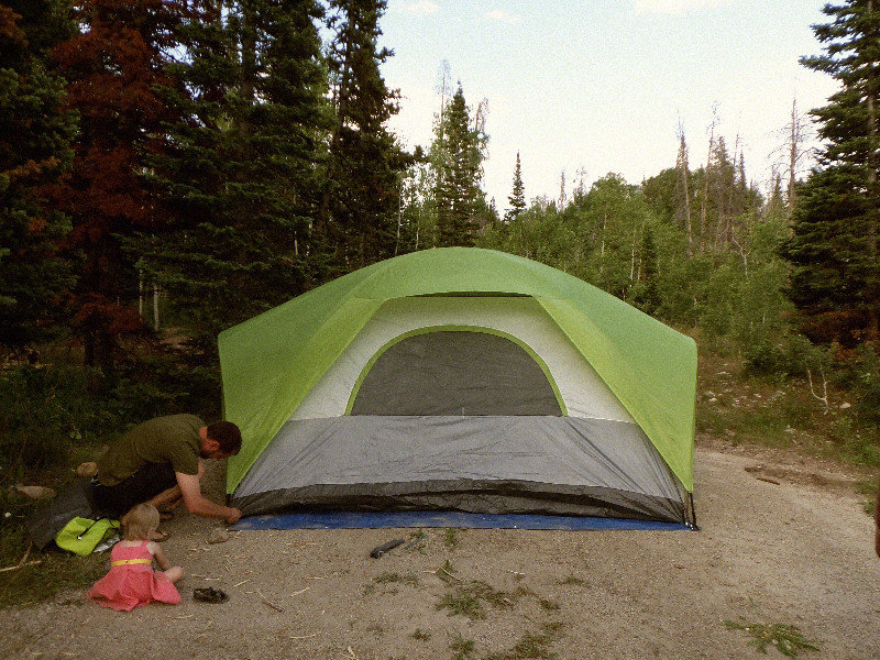 Setting Up Tent