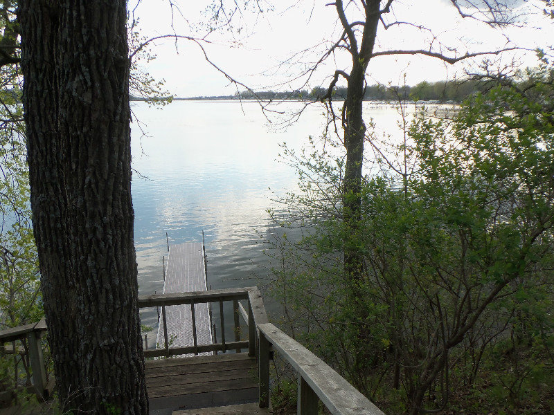 The dock down to Clear Lake