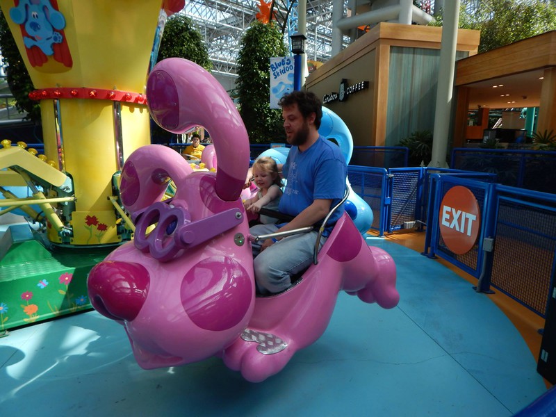 Andrew and Jo on the Blues Clues ride.
