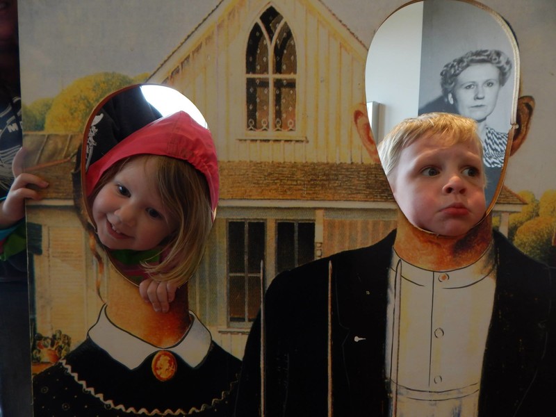 In the Visitor's Center at the American Gothic House