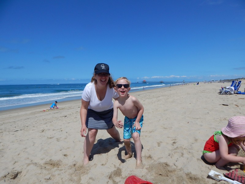 Oliver and Me on Huntington Beach
