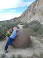 A canon ball concretion at Theodore Roosevelt National Park