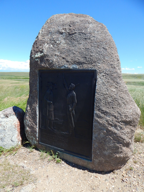 A plaque commemorating Chief Joseph's surrender